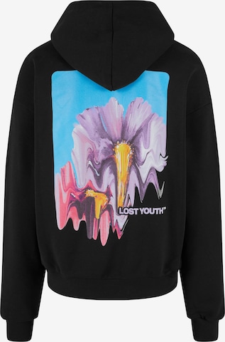 Lost Youth Sweatshirt 'Blurred Flowers' in Schwarz