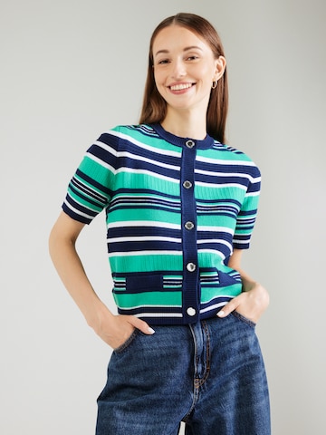 Cardigan '252-CELIN' Morgan en bleu : devant