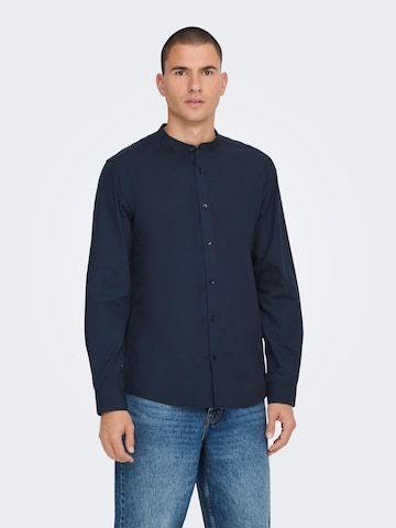 Only & Sons Slim fit Button Up Shirt 'Sane' in Blue: front