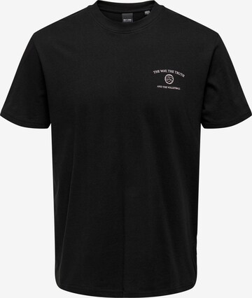 Only & Sons - Camiseta 'ALEC' en negro: frente