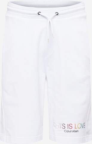 Calvin Klein Kalhoty – bílá: přední strana