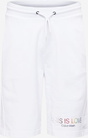 Calvin Klein - regular Pantalón en blanco: frente