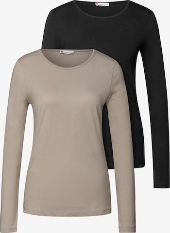 STREET ONE Shirt in Braun: Vorderseite