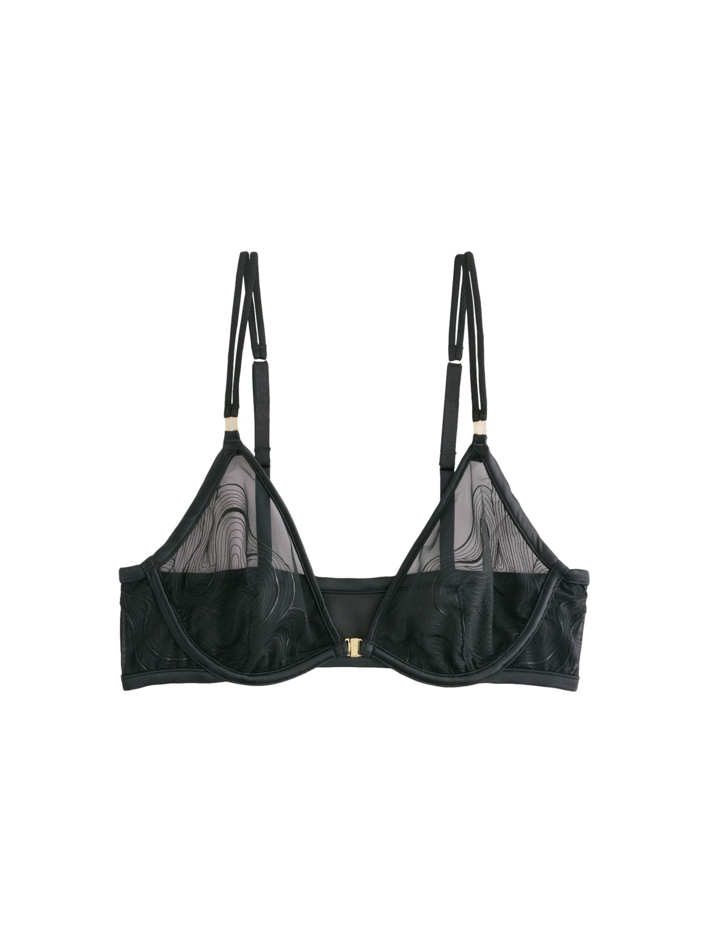 Next Triangle Bra in Black: front