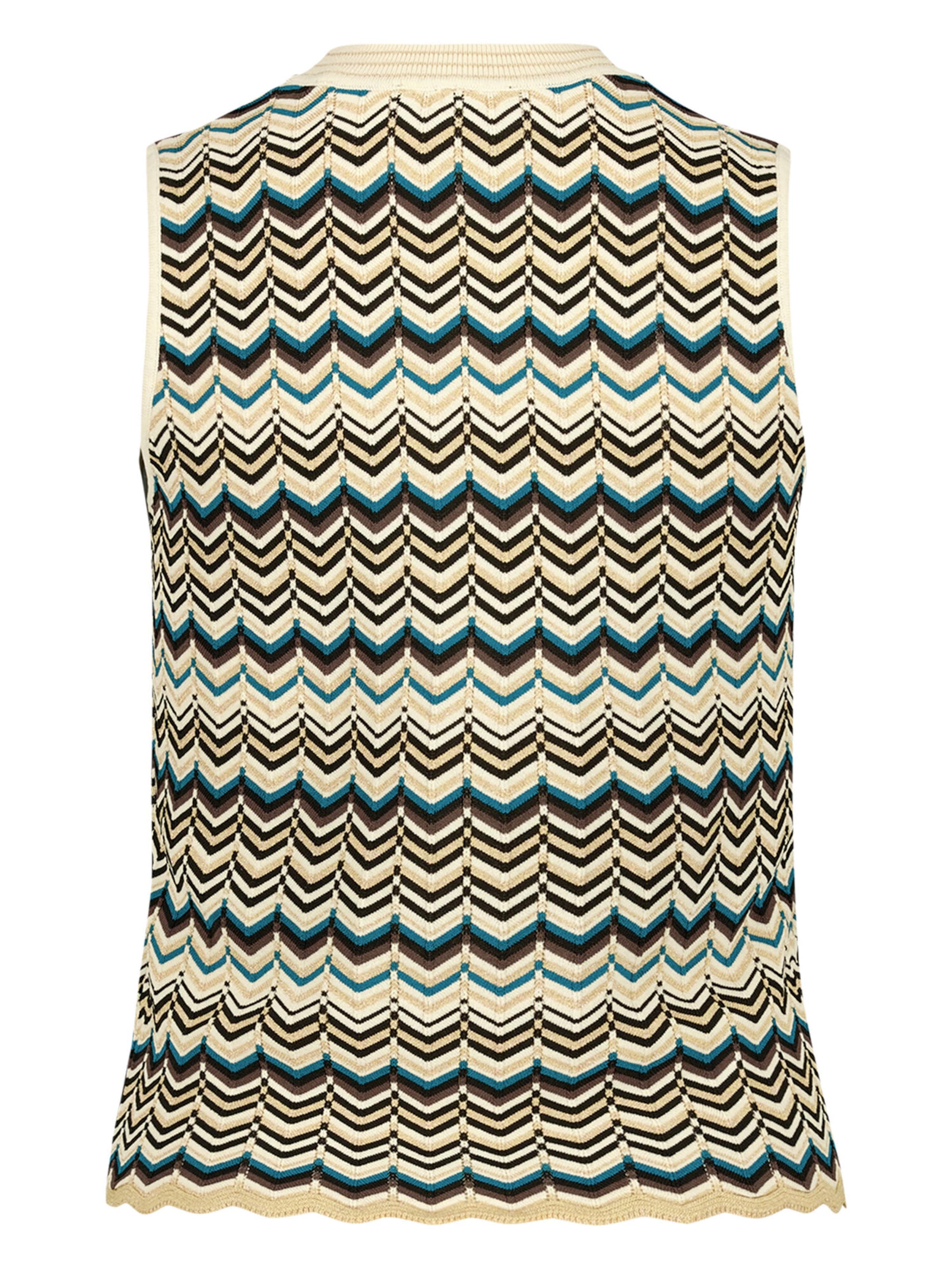 zero Strick-Top mit Muster in Beige