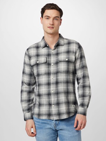 QS Regular fit Button Up Shirt in Grey: front