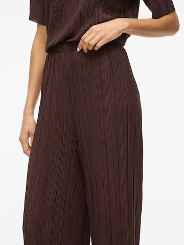 VILA Wide leg Pants 'VIPLisa' in Brown