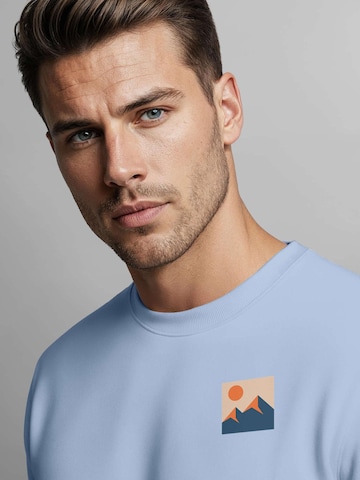 Neverless Sweatshirt 'Minimal Mountain'‌ in Blau