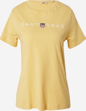 T-shirt GANT en jaune : devant