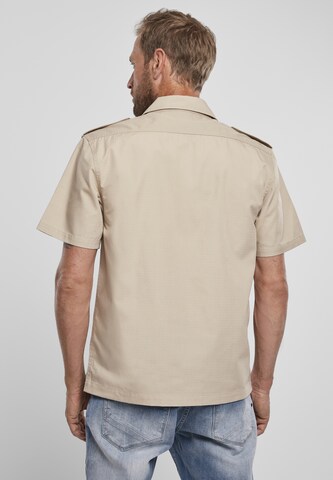 Brandit Regular fit Button Up Shirt in Beige