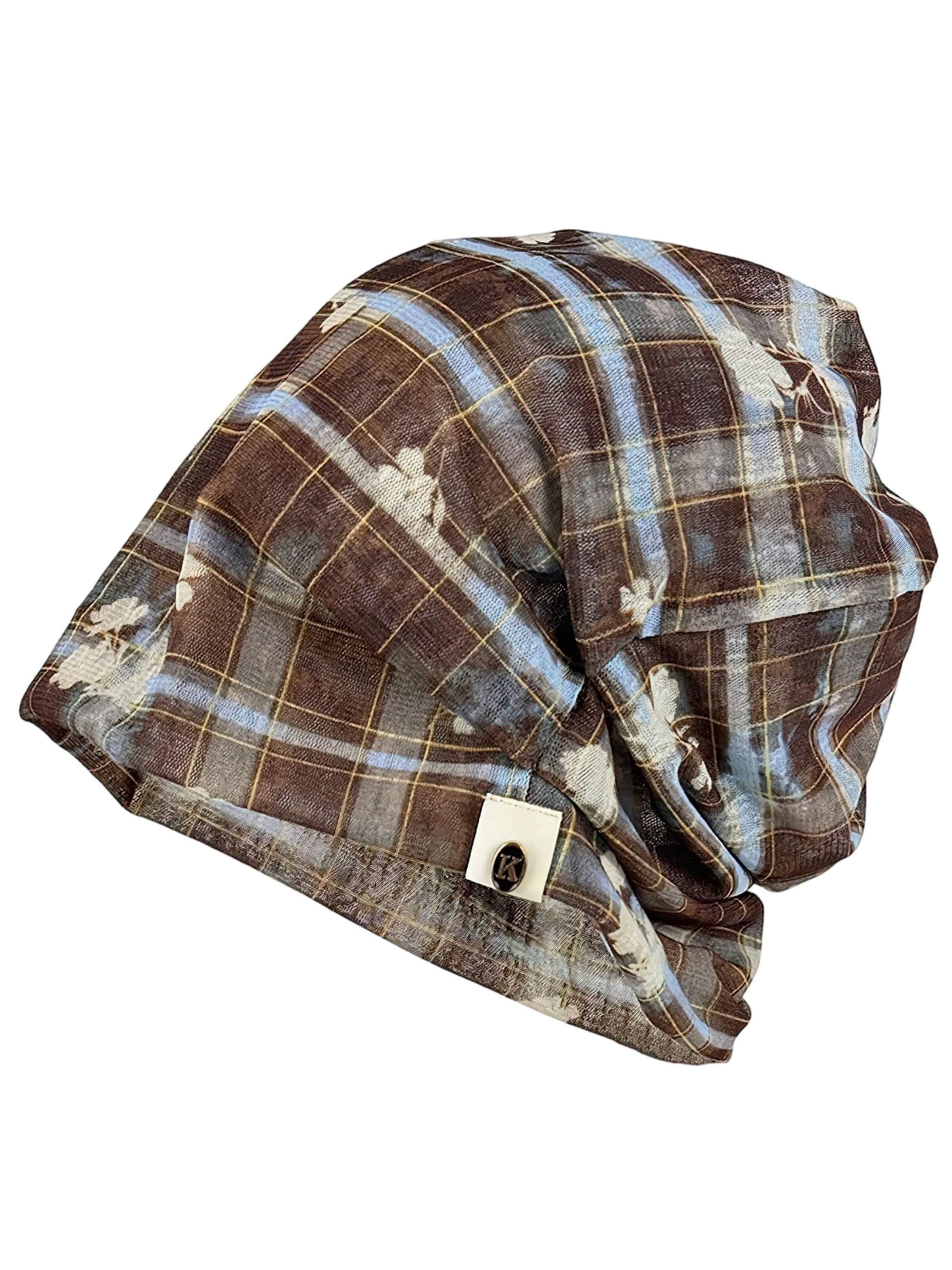 Magicshe Beanie 'Karierte Slouch Beanie Mütze' in 54-64 in Brown, Item view