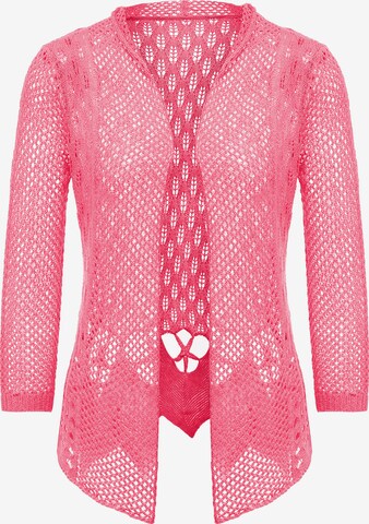 isha Knit Cardigan in Pink: front