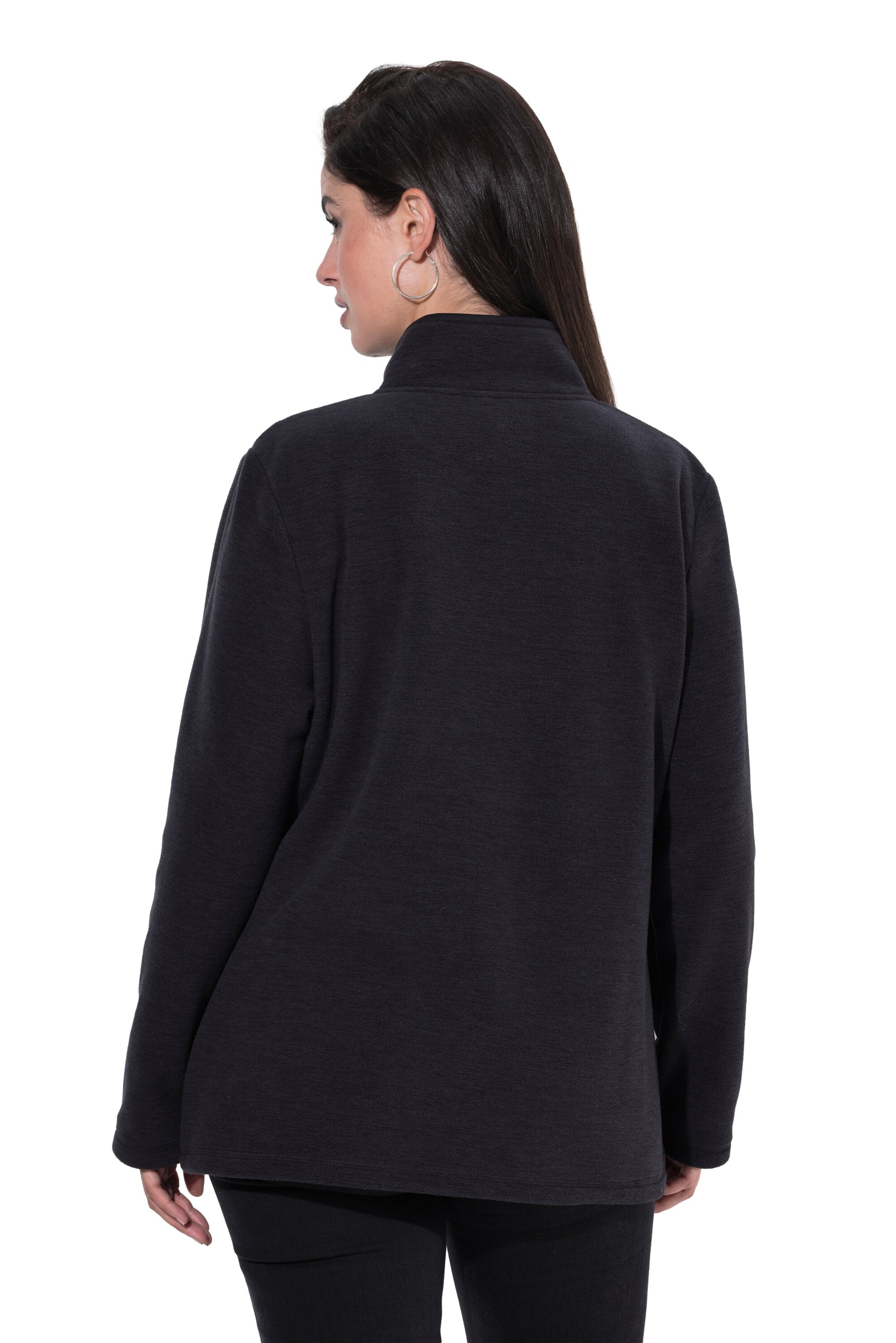 Ulla Popken Sweatjacke in Schwarz