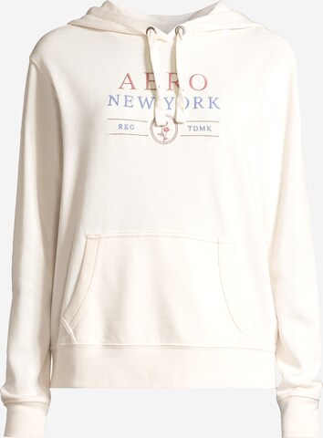 Sweat-shirt 'MOVED ON' AÉROPOSTALE en beige : devant