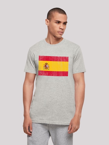T-Shirt 'Spanien Flagge Spain' F4NT4STIC en gris : devant