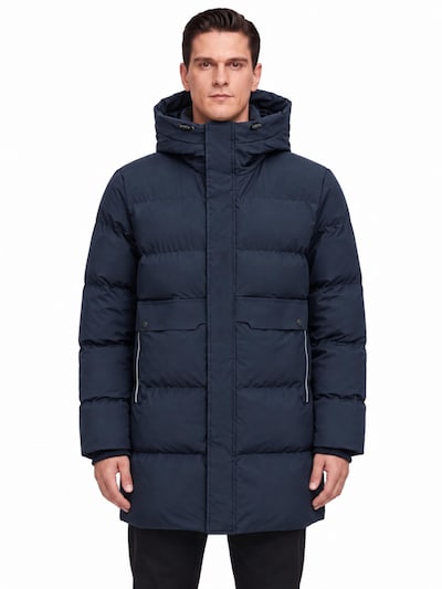 ALLTHEMEN Winter Coat 'Lichtnaht' in S in Navy, Item view
