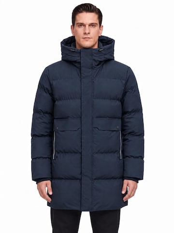 ALLTHEMEN Winterjas 'Lichtnaht' in Blauw: voorkant