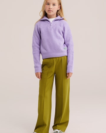 WE Fashion Regular Broek in Groen