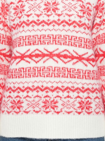 ONLY Pulover 'ONLXMAS NORDIC' | bela barva