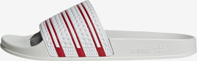 ADIDAS ORIGINALS Pantolette 'Adilette' in rot / weiß, Produktansicht