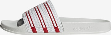 ADIDAS ORIGINALS Muiltjes 'Adilette' in Wit: voorkant