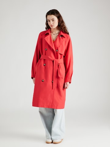 VERO MODA Ανοιξιάτικο και φθινοπωρινό παλτό 'DOREEN' σε κόκκινο: μπροστά