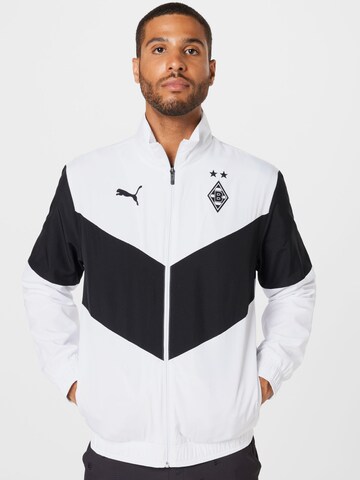 PUMA Athletic Jacket in White: front