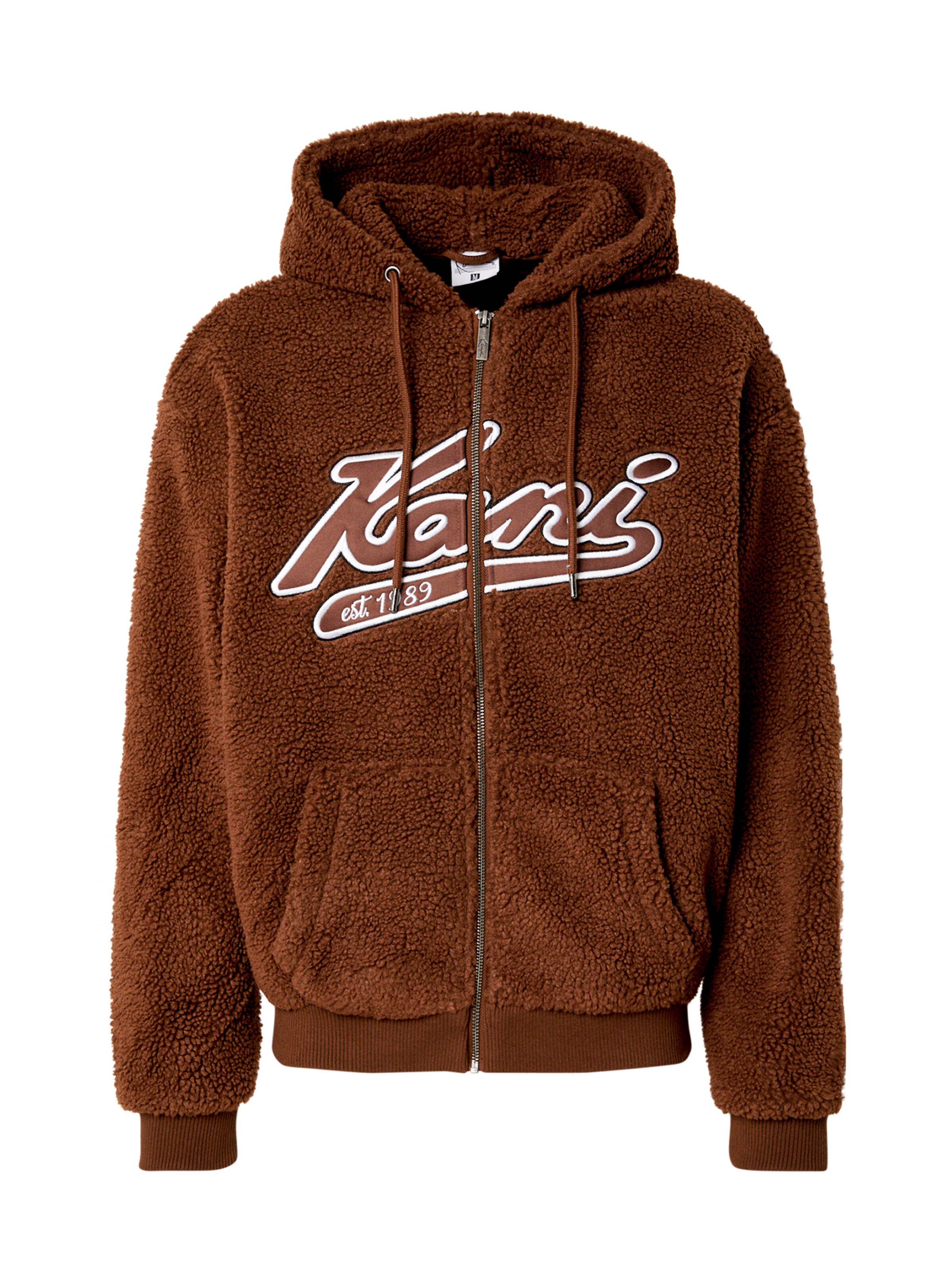 Karl Kani Ζακέτα φλις σε καφέ: μπροστά