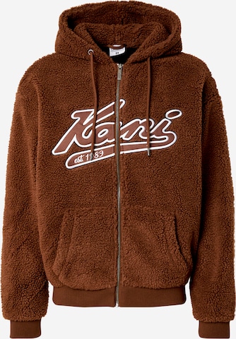 Karl Kani Fleecetakki värissä ruskea: etupuoli