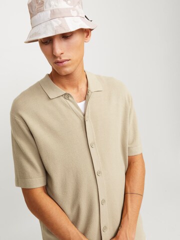 JACK & JONES Knit cardigan 'Faro Sodra' in Brown