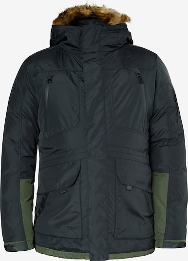 MO Зимняя куртка 'Mimo' в Зеленый / Черный / Серебристый, Обзор товара