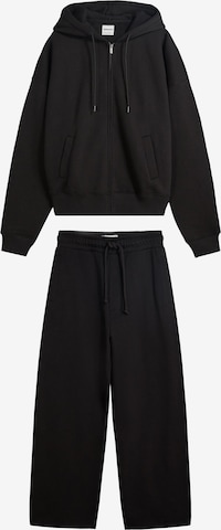 Survêtement Bershka en noir : devant