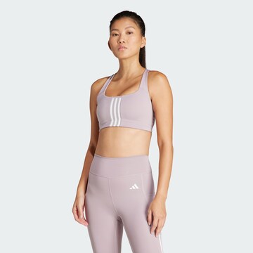 ADIDAS PERFORMANCE Bustier Sport bh 'Powerimpact' in Lila: voorkant