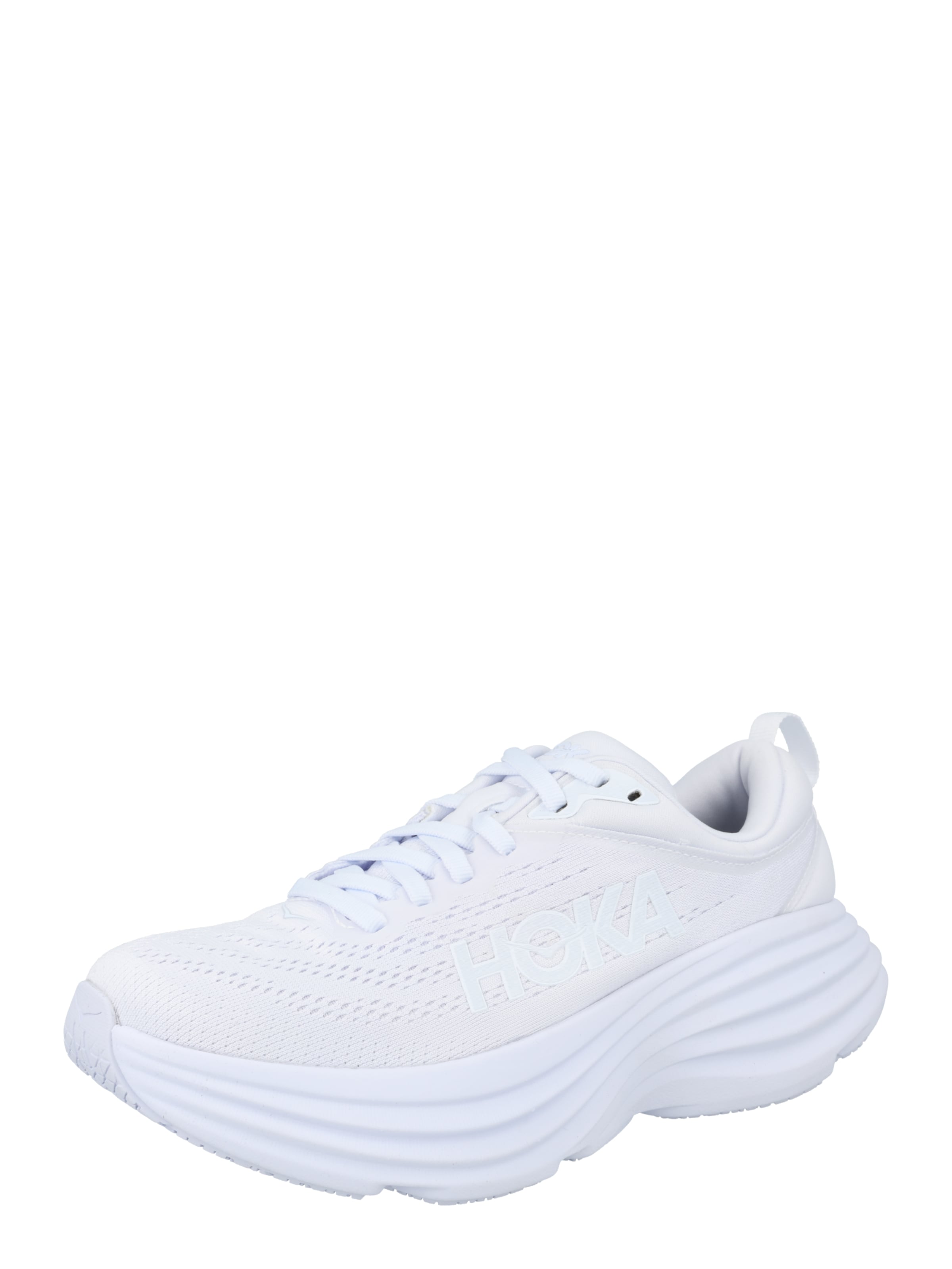 Chaussure de course 'Bondi 8' HOKA en blanc : devant