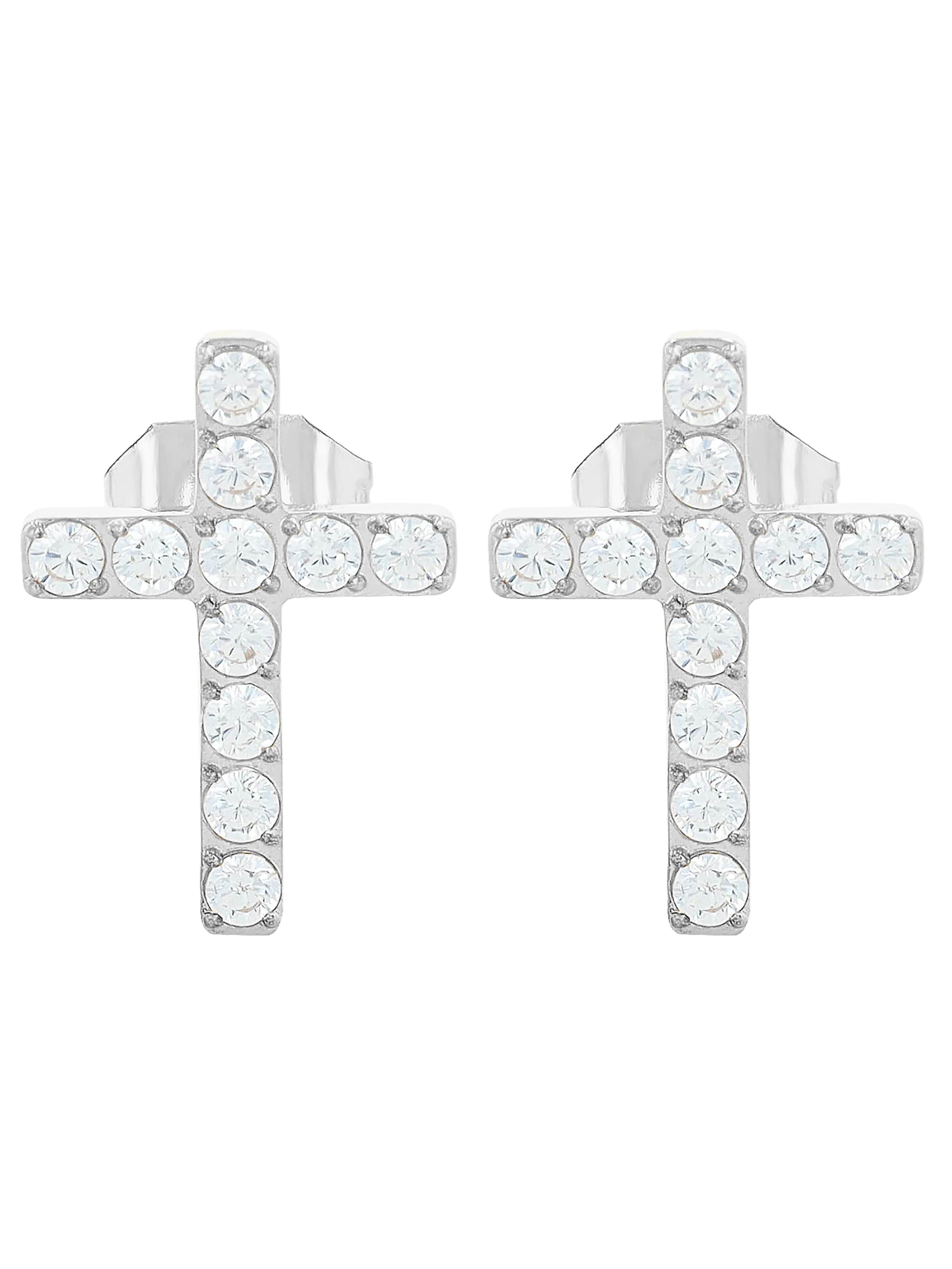 Akzent Earrings 'Lucaria, langlebig' in Silver: front