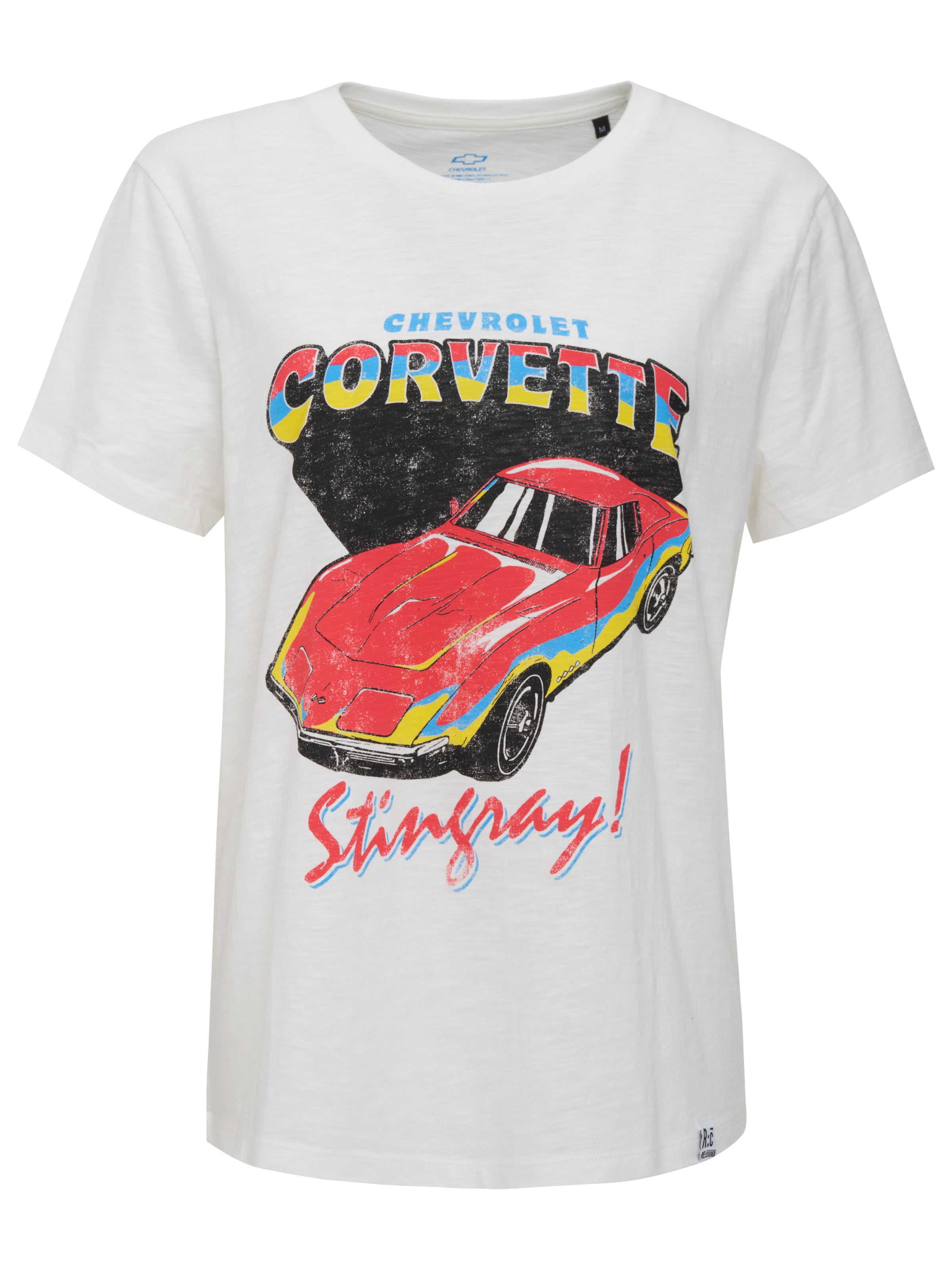 Recovered Shirt 'Corvette Stingray' in Wit: voorkant
