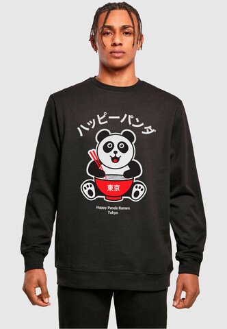 Merchcode Sweatshirt 'TORC - Happy Panda' in Zwart: voorkant