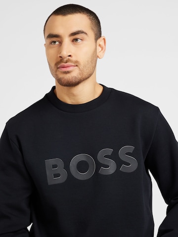 Bluză de molton 'Salbo' de la BOSS pe negru