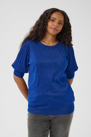 Pull-over 'Regitta' KAFFE CURVE en bleu : devant