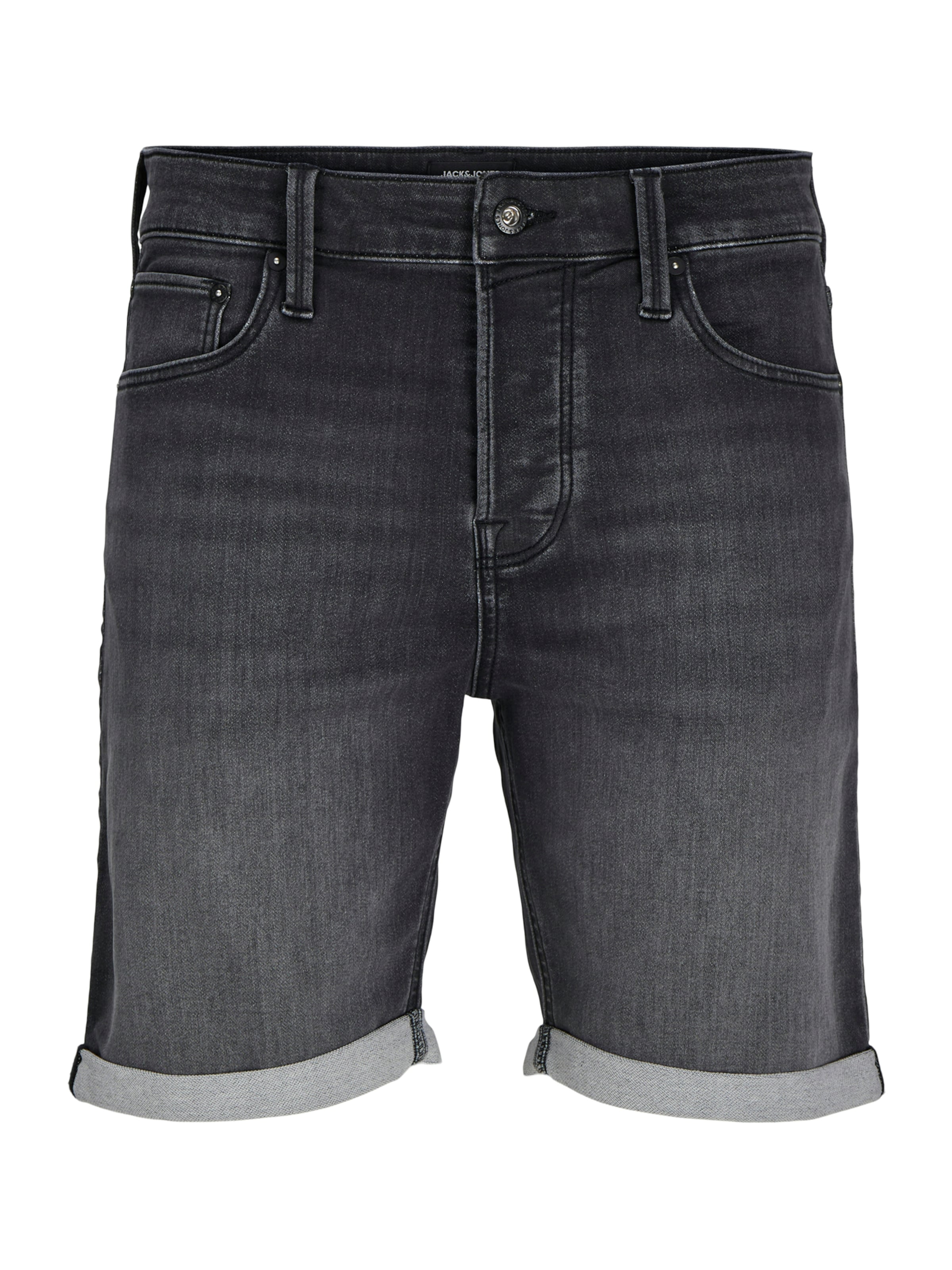 Jack & Jones Plus Štandardný strih Džínsy 'JJIRick JJIcon' - Čierna: predná strana