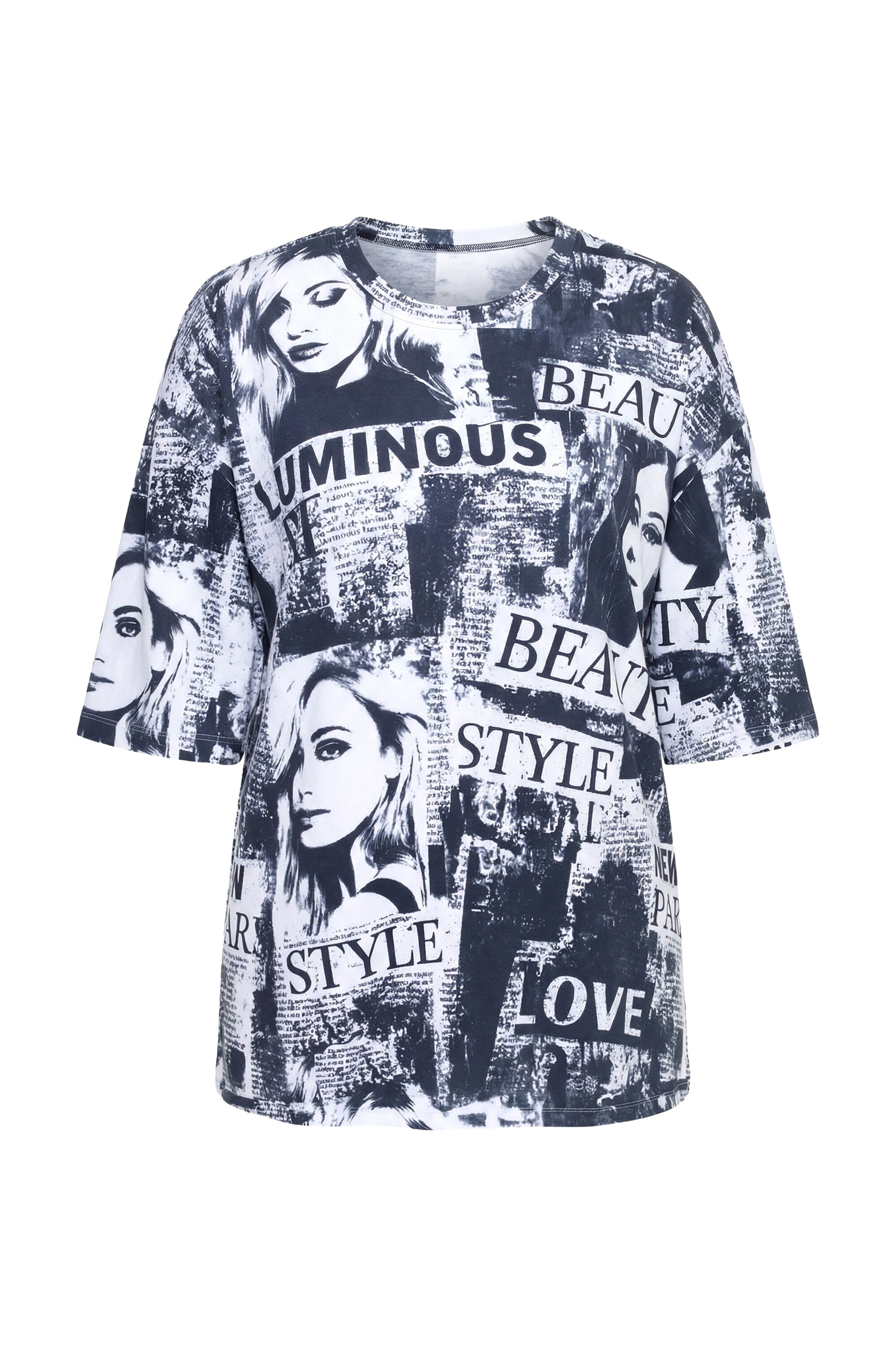 MIAMODA Shirt in Grey / Black / White, Item view