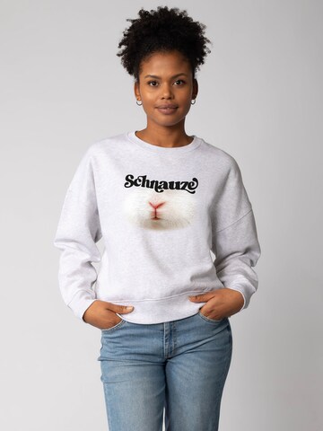 Watapparel Sweatshirt ' Schnauze ' in Grey: front