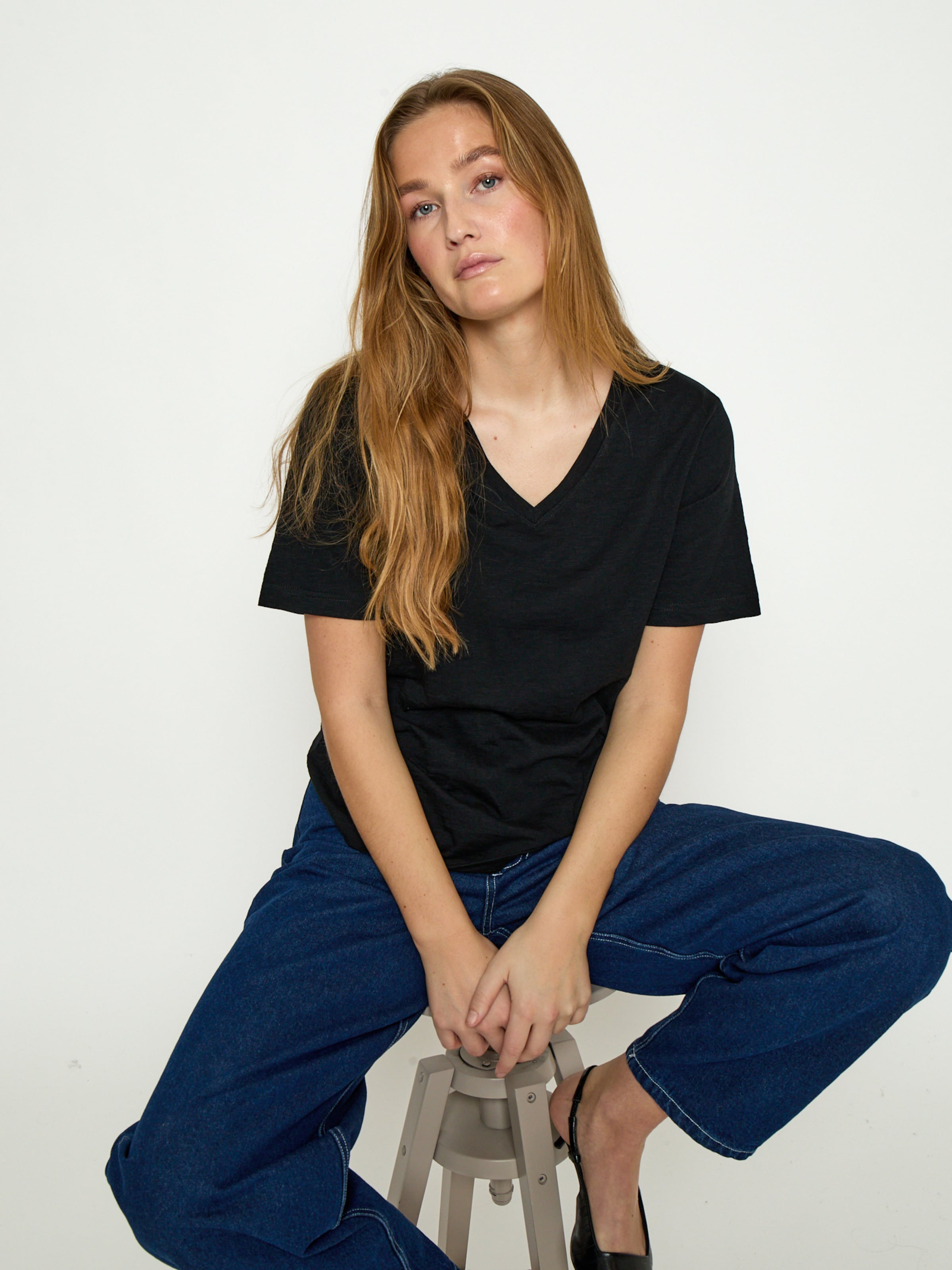 T-shirt 'Leti' minus en noir