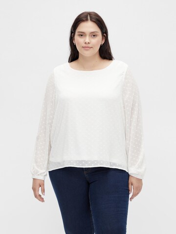 Vila Curve Blouse 'Maliana' in White: front