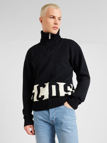 GCDS Sweater in Black: front