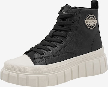 s.Oliver High-Top Sneakers in Black: front