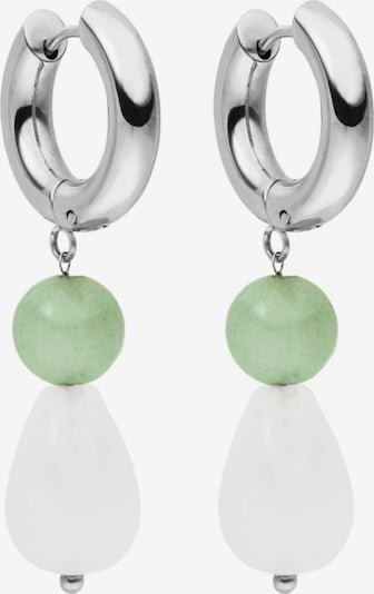PURELEI Earrings in Green / Silver / White, Item view