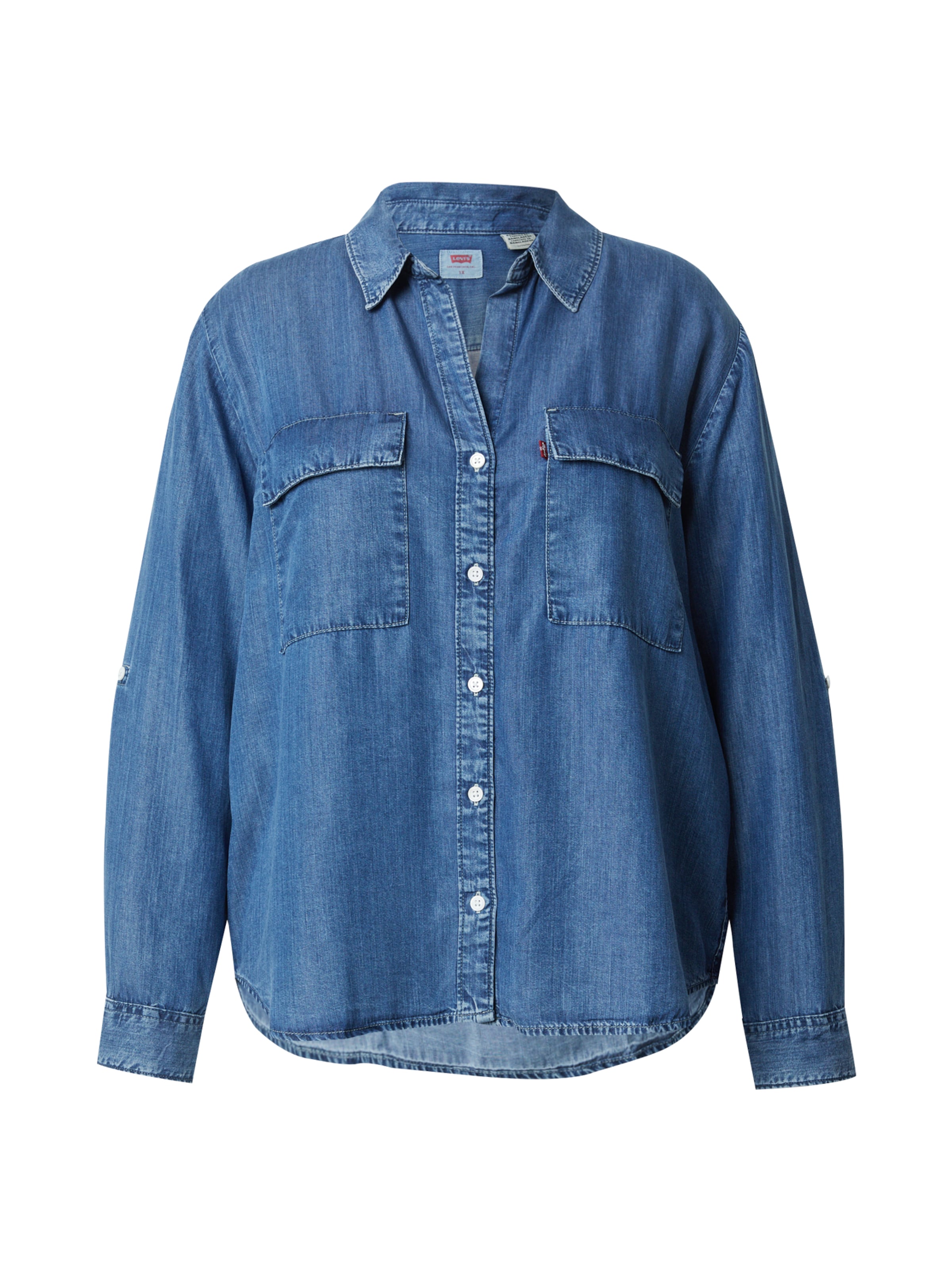 Levi's® Plus Pluus 'Doreen Utility Shirt ', värv sinine: eest vaates