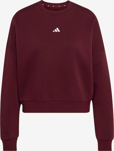XS dydžio Sportinio tipo megztinis 'Essentials' iš ADIDAS SPORTSWEAR, spalva – vyšninė spalva / balta, Prekių apžvalga