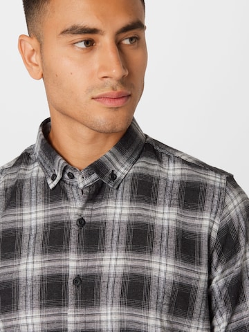 Trendyol Regular fit Button Up Shirt in Grey
